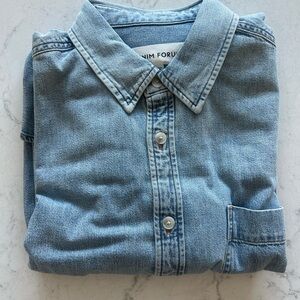 NWT Denim Forum 90s comfy denim color 7 years picture this blue. Size medium